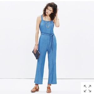 muralist chambray jumpsuit by madewell